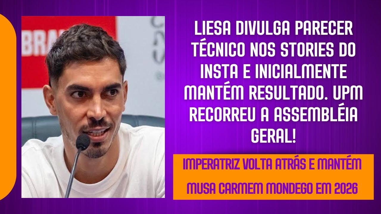 LIESA INICIALMENTE MANTÉM RESULTADO DO CARNAVAL! UPM JÁ RECORREU!