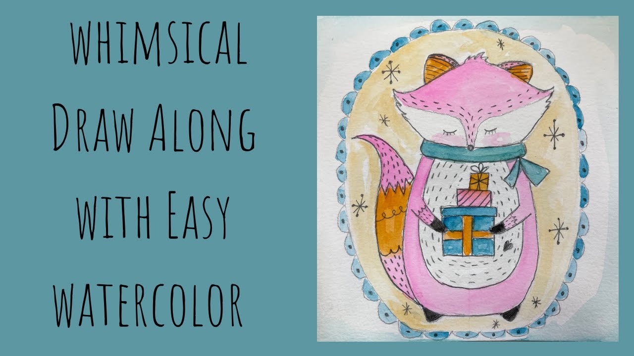 How to Draw & Paint a Watercolor  Christmas Fox