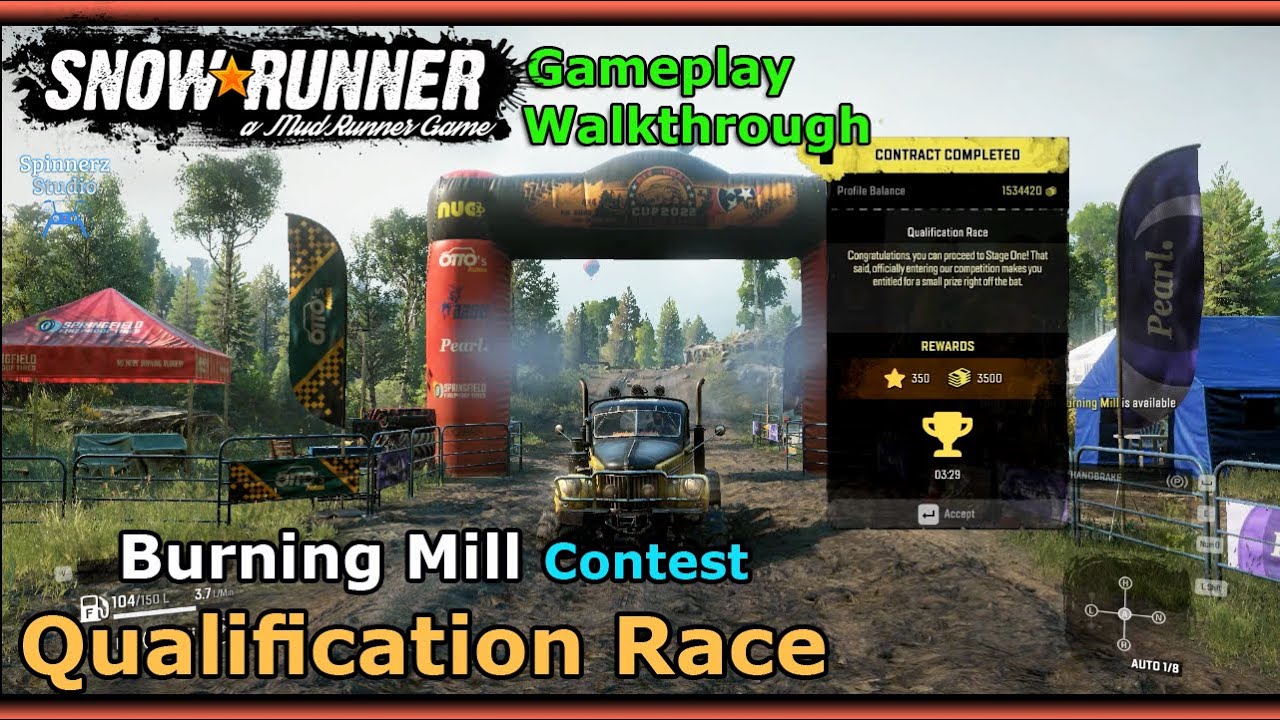 SnowRunner Contest - Qualification Race | Burning Mill Tennessee Contest | Step 33-64 