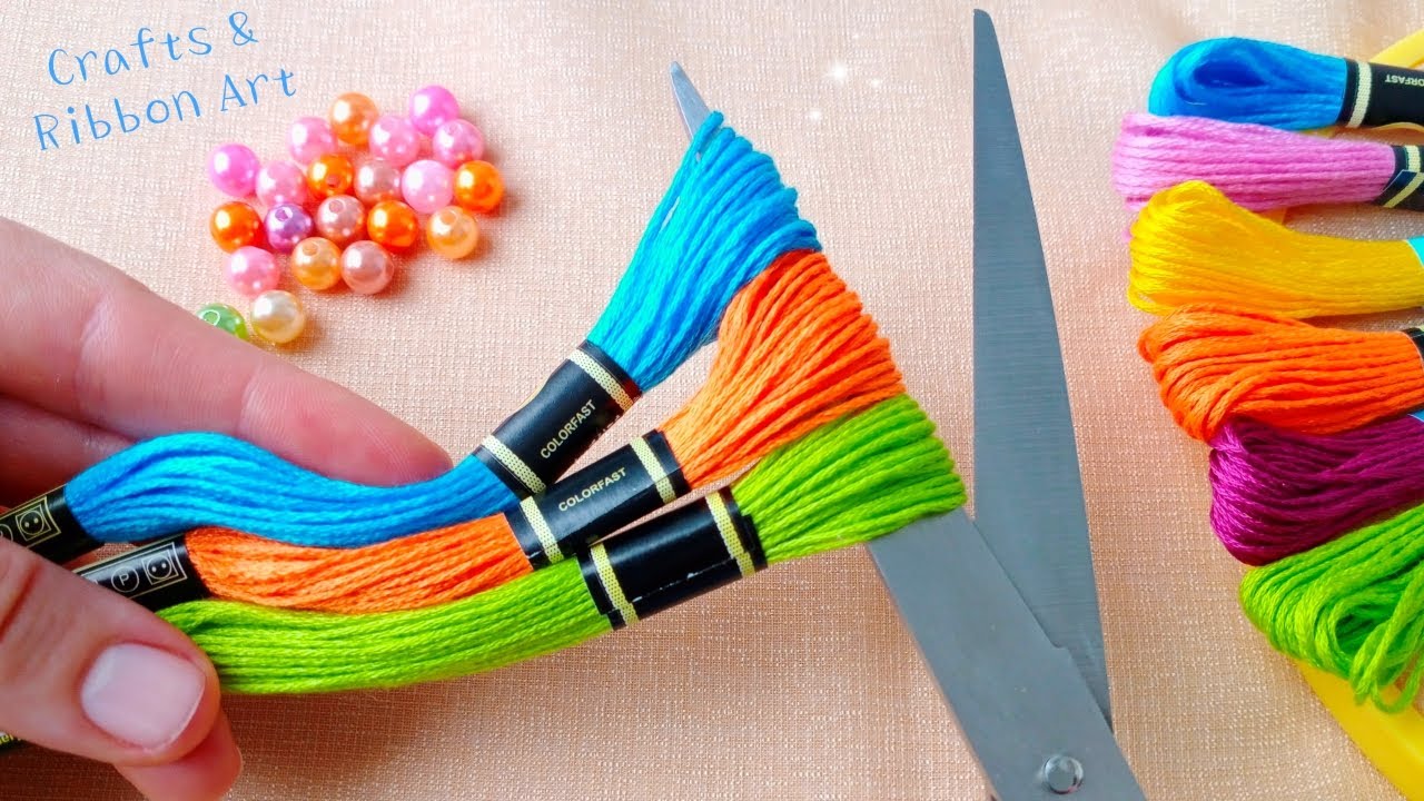Какая Красота из Обычных Ниток Мулине !! Сделала Очень Просто - Потрясающая Идея Вам Понравится!