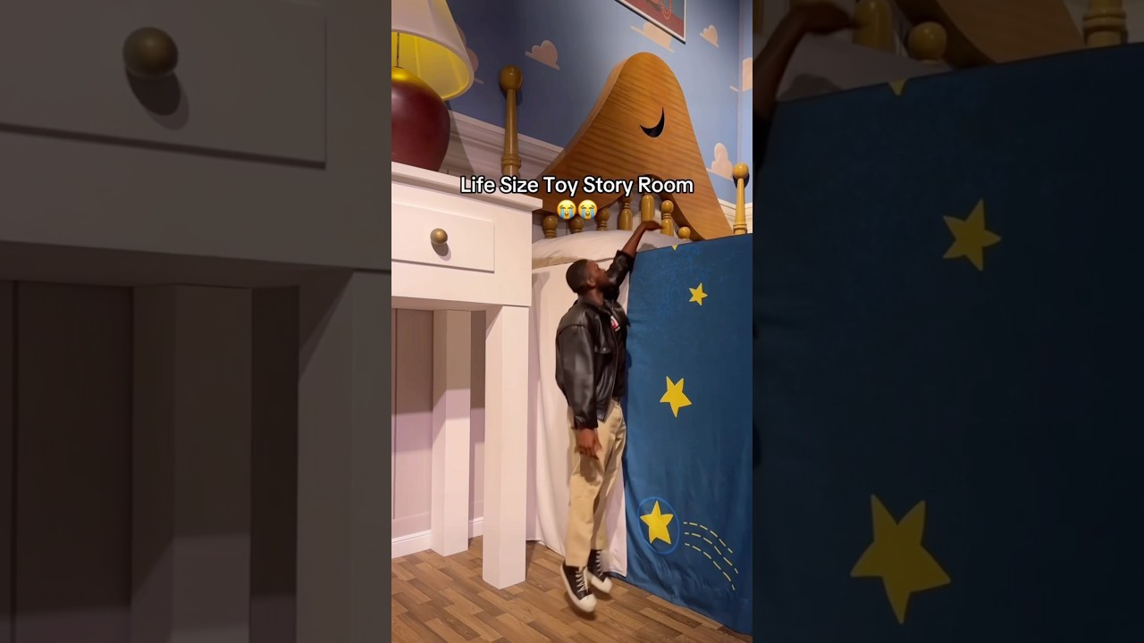 I can&rsquo;t believe I found the life size Toy Story room 👀👀