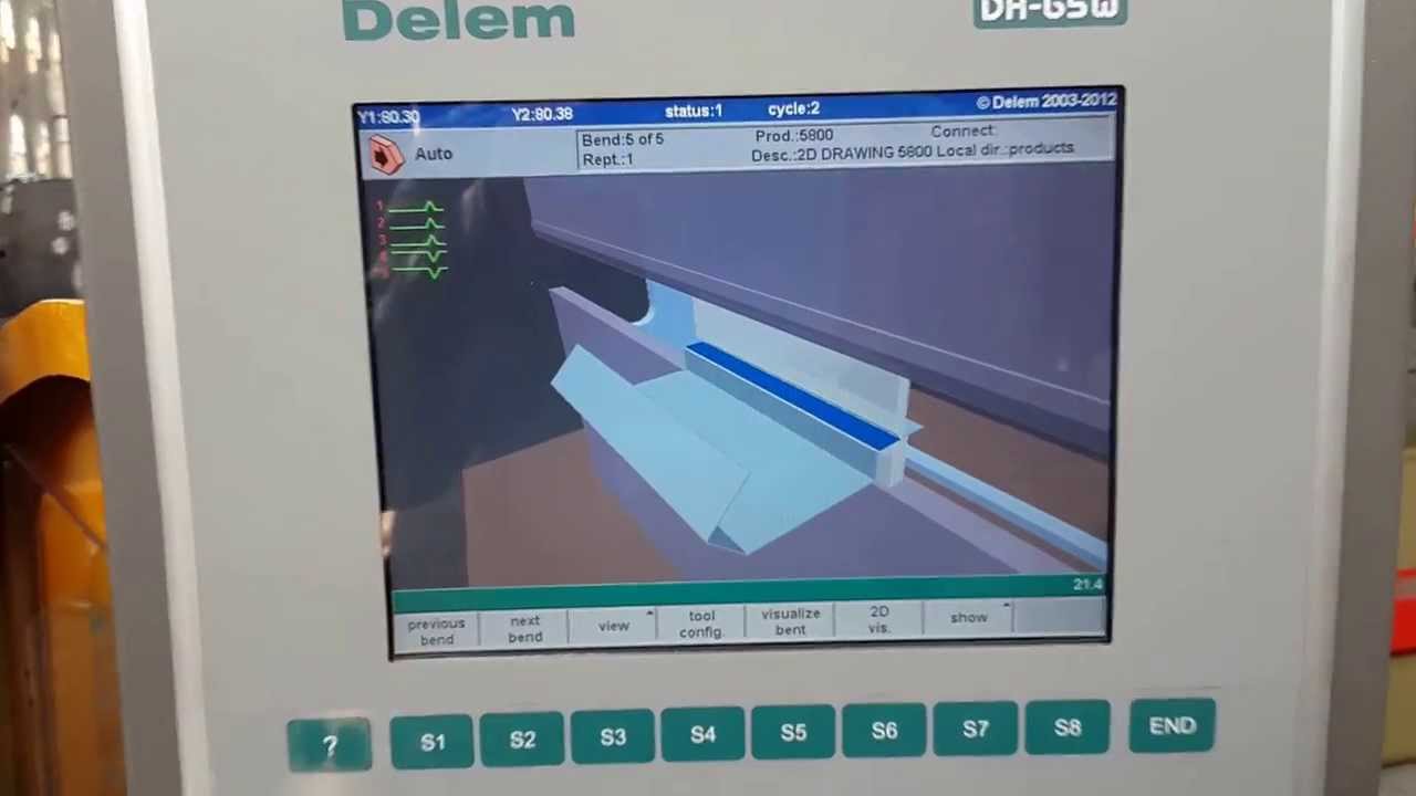 Electro-Hydraulic Servo CNC Press Brake for Delem DA65w by 2D programming/3D graphics display
