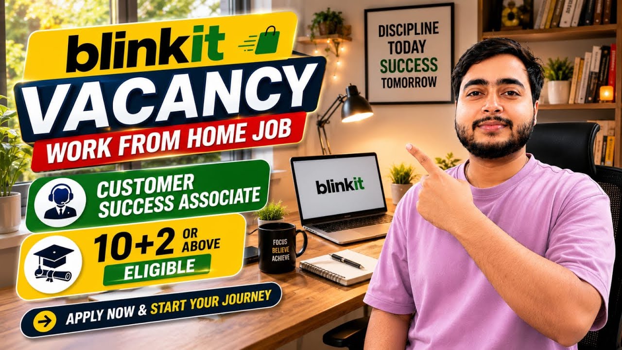 Blinkit Work From Home Job 2026 | Online Jobs at Home | 12th Pass Freshers | Apply Now!!!