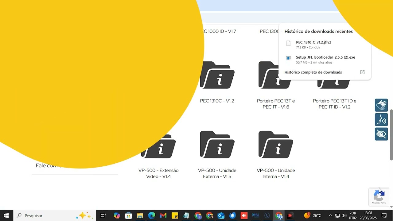 Como fazer a atualização do PEC 1310C via cabo programador