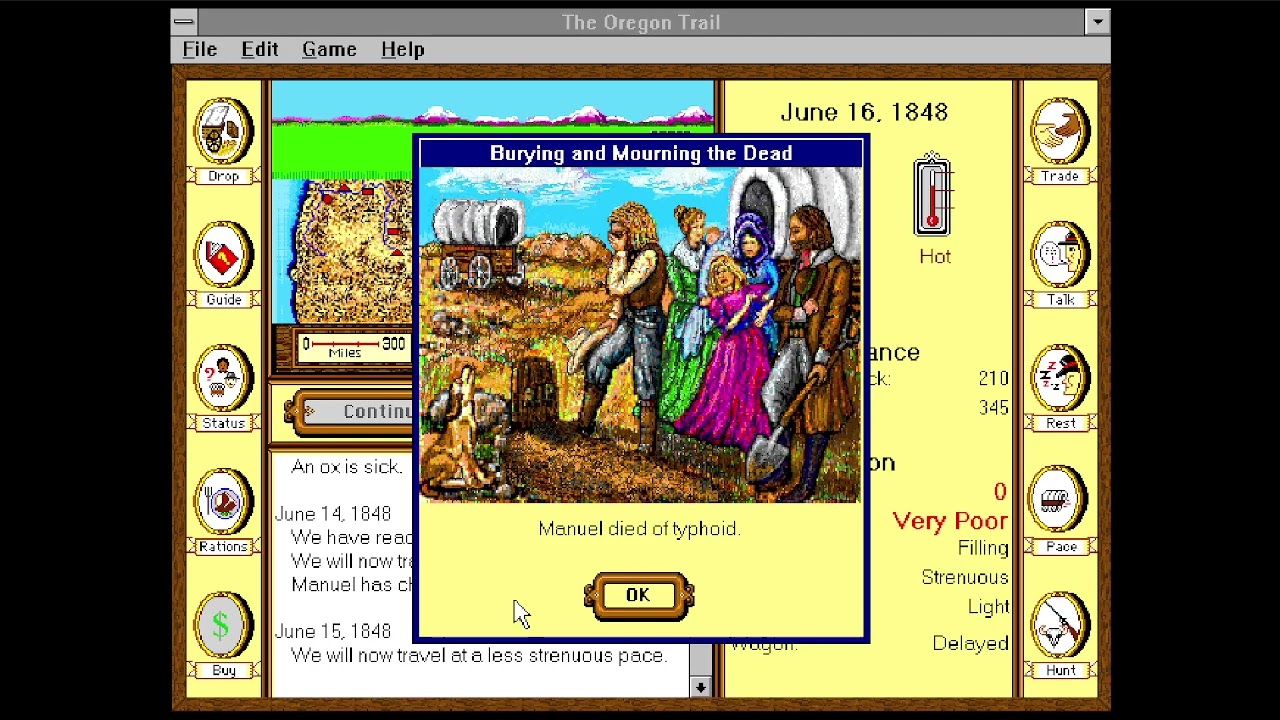 I play as OFA Staff on the CD ROM Version of the Oregon Trail