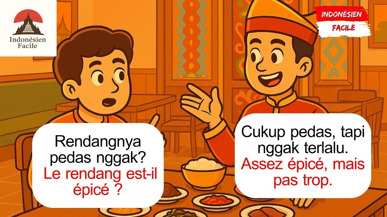 Indonésien facile : Parler avec le serveur dans un restaurant Padang