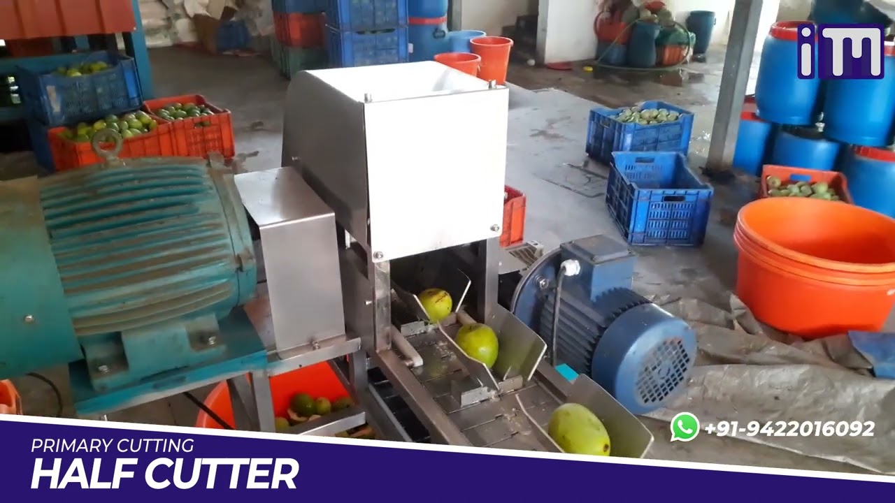 Automatic Half Cutting Machine for Raw Mango Pickle - AAM KERI KA ACHAR (आम का अचार) #food #mango