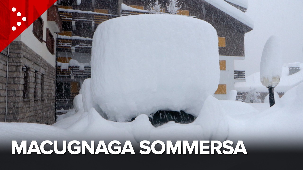 Nevicata record sulle Alpi piemontesi ai piedi del Monte Rosa: Macugnaga sommersa