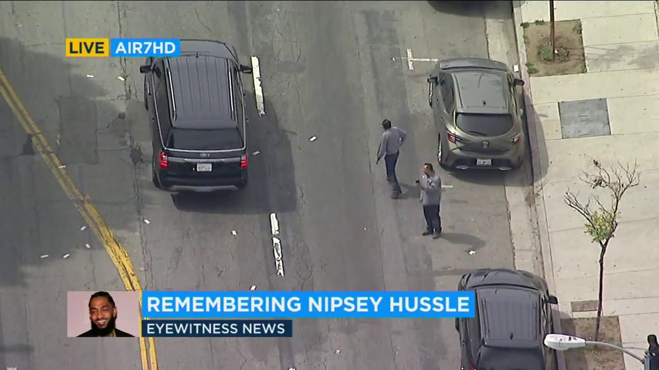 Money tossed out window of Nipsey Hussle funeral motorcade vehicles I ABC7