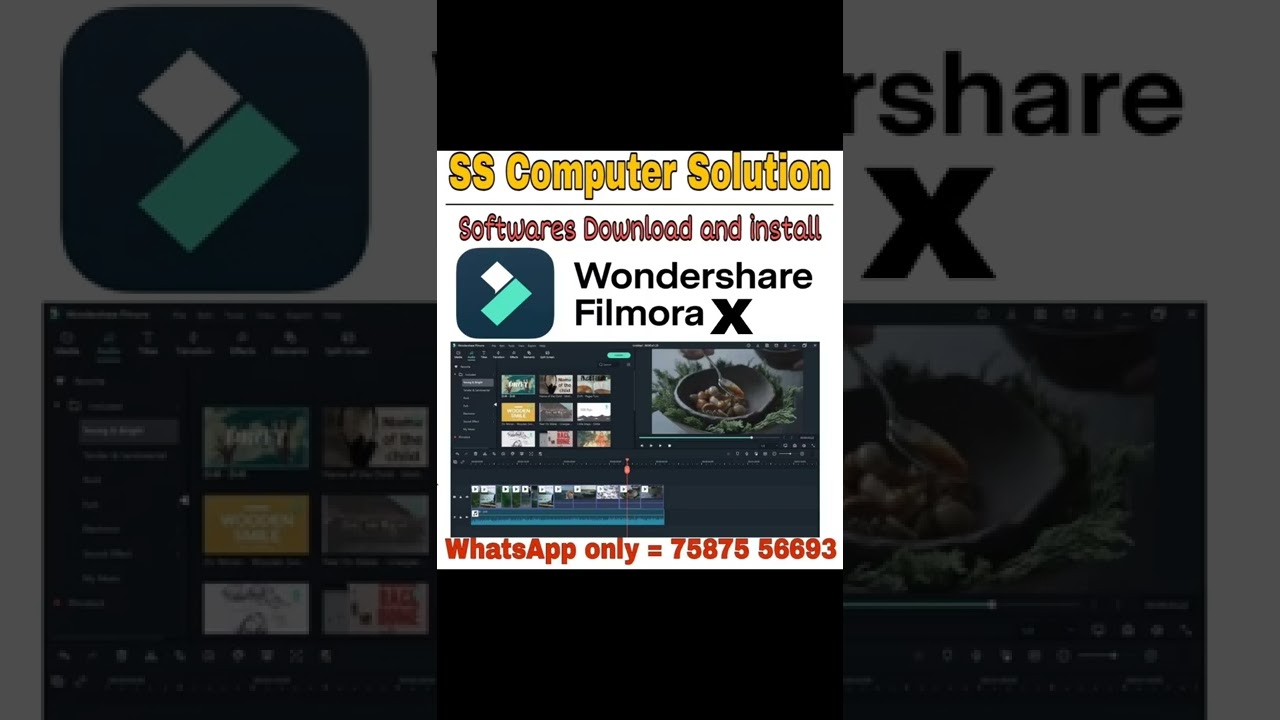 wondershare Filmora X Softwares Download #shorts