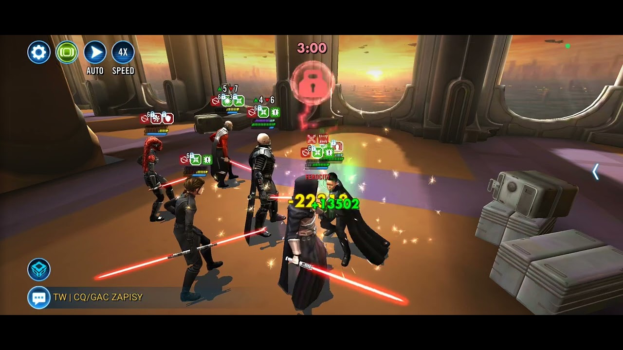 SWGOH Territory War - Darth Malgus vs Reva Inquisitorius without datacron