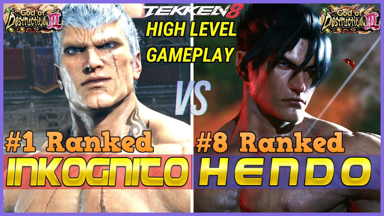 T8 ▰ INKOGNITO TK (#1 Ranked Bryan) Vs HENDO (#8 Ranked Jin) ▰ Tekken 8 High Level Gameplay