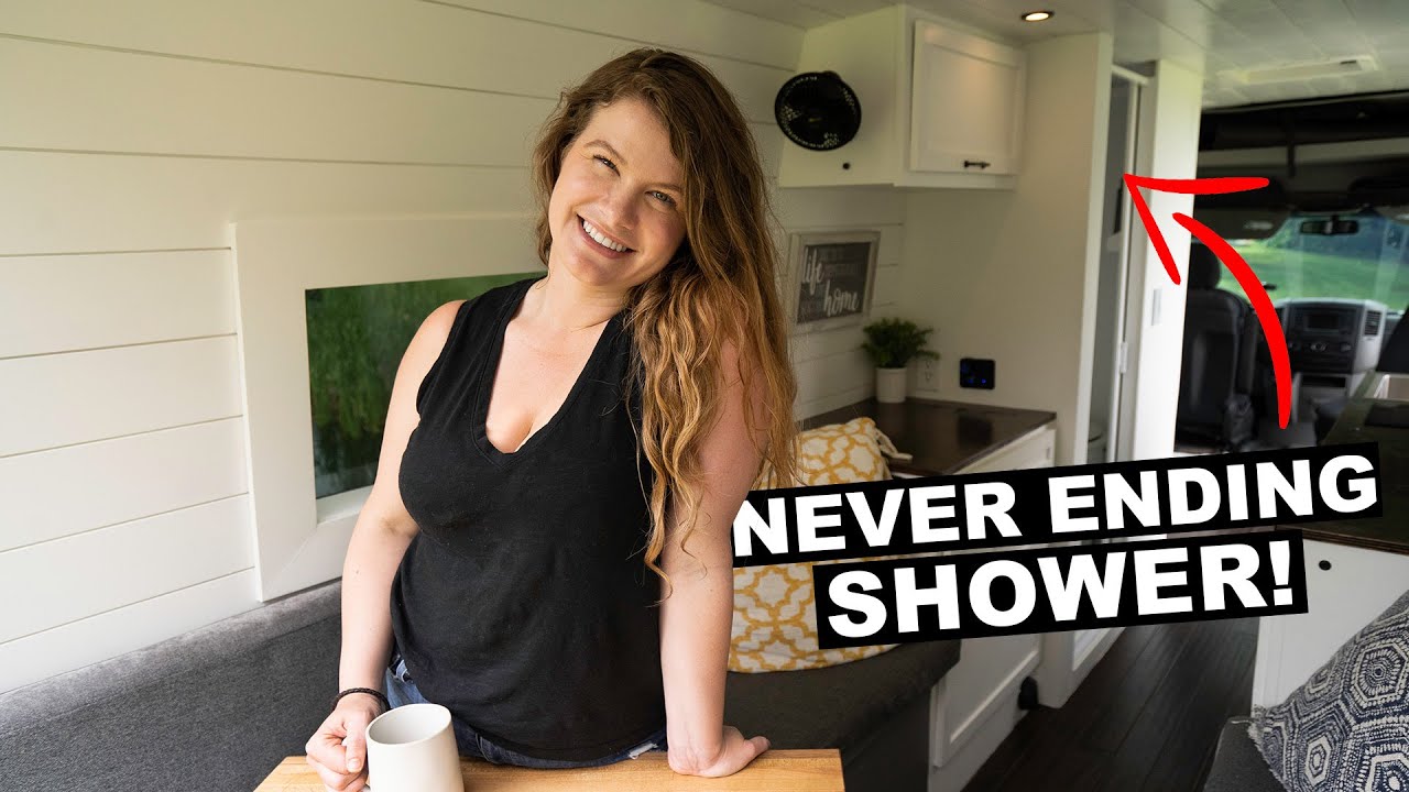 VAN TOUR: Tiny House with Recirculating Shower for Full-Time VAN LIFE