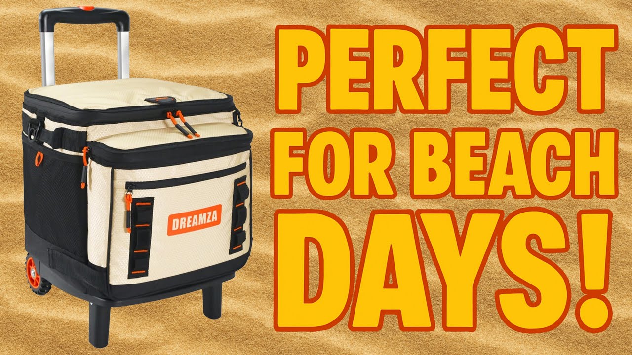 DREAMZA Soft Cooler with Wheels: Perfect for Camping & Beach Days!
