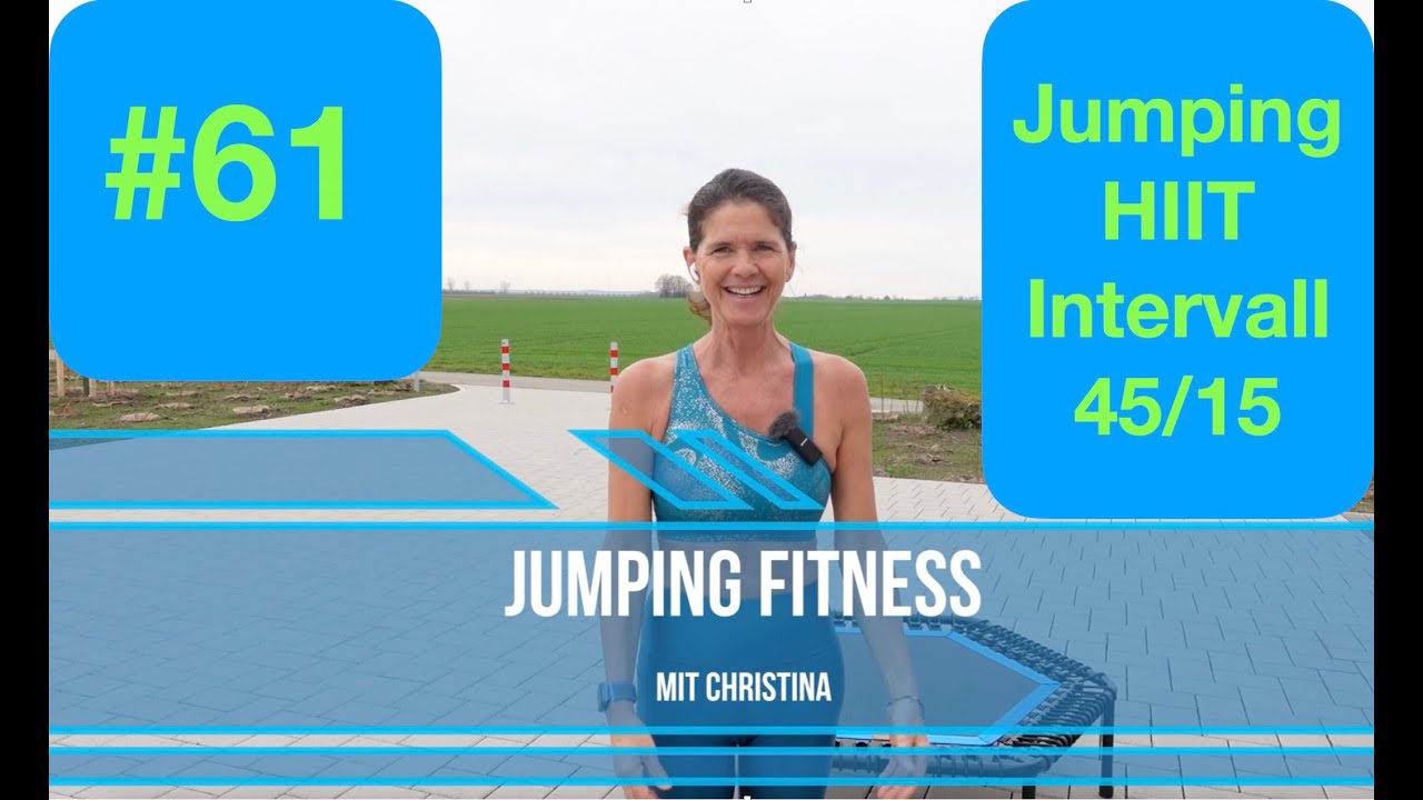 #61 Jumping Fitness mit Christina❣️ Intervall HIIT Workout ❣️ Trampolin Cardio Burner 45/15 sec