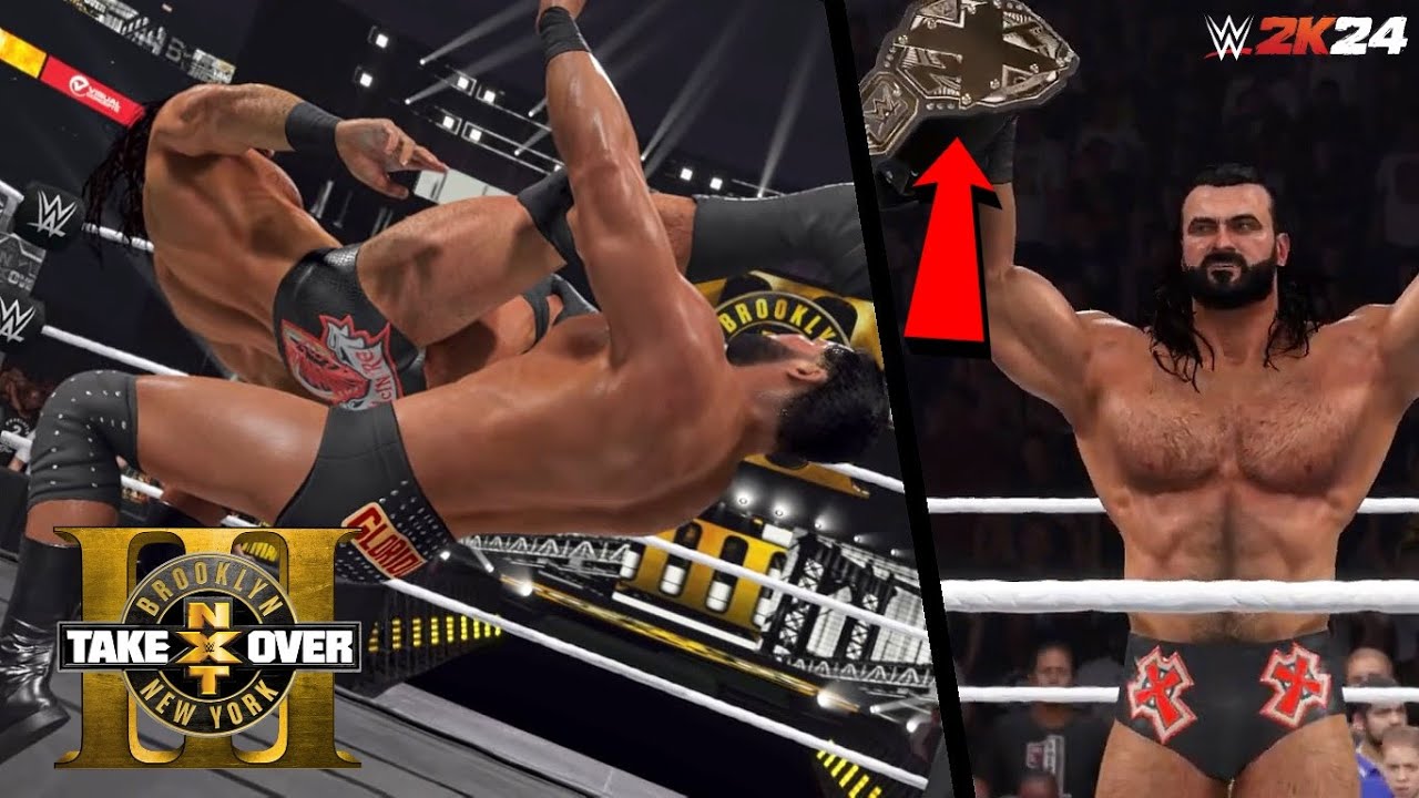 WWE Drew McIntyre vs Bobby Roode NXT TakeOver Brooklyn III Highlights | WWE 2K24 SIMULATION