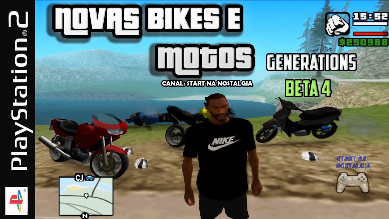 Todas as MOTOS E BIKES ATUALIZADOS - PS2 -  GTAA Generations BETA 4 2022