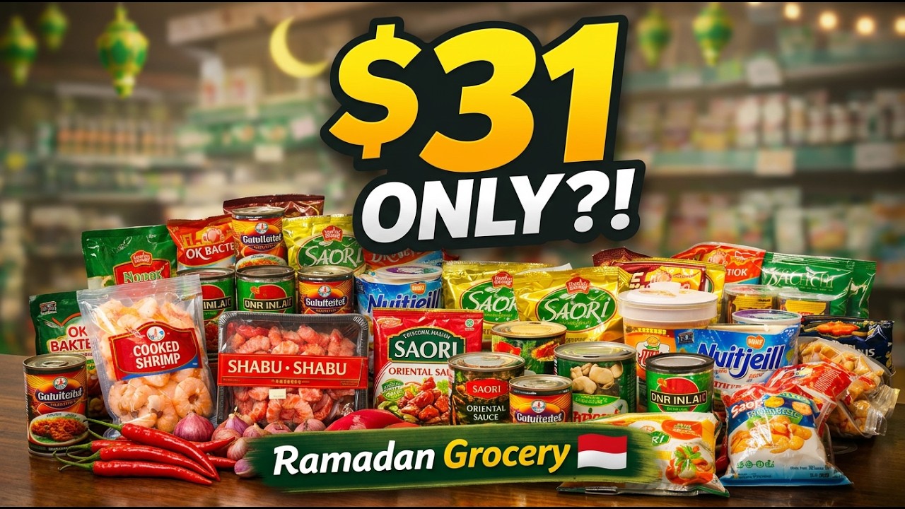 All This for $31?! 🇮🇩 Ramadan Grocery Haul in Indonesia