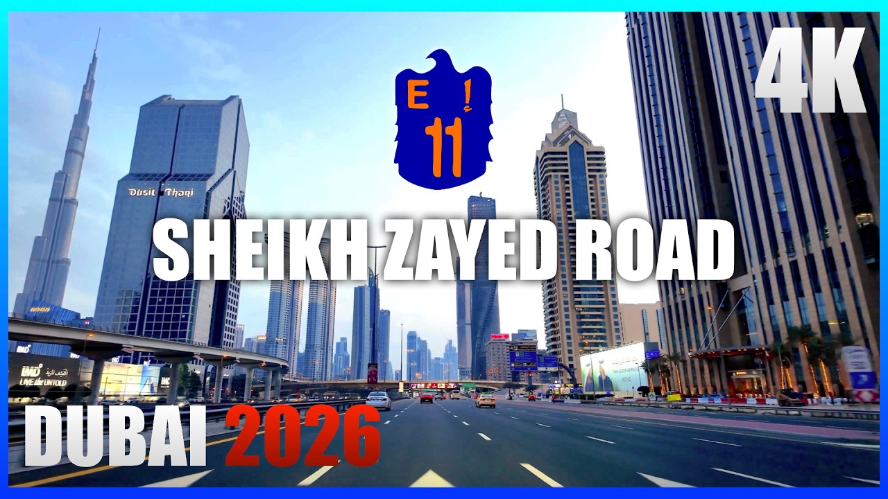 Dubai's Most Iconic Highway: Sheikh Zayed Road 🇦🇪 4K POV