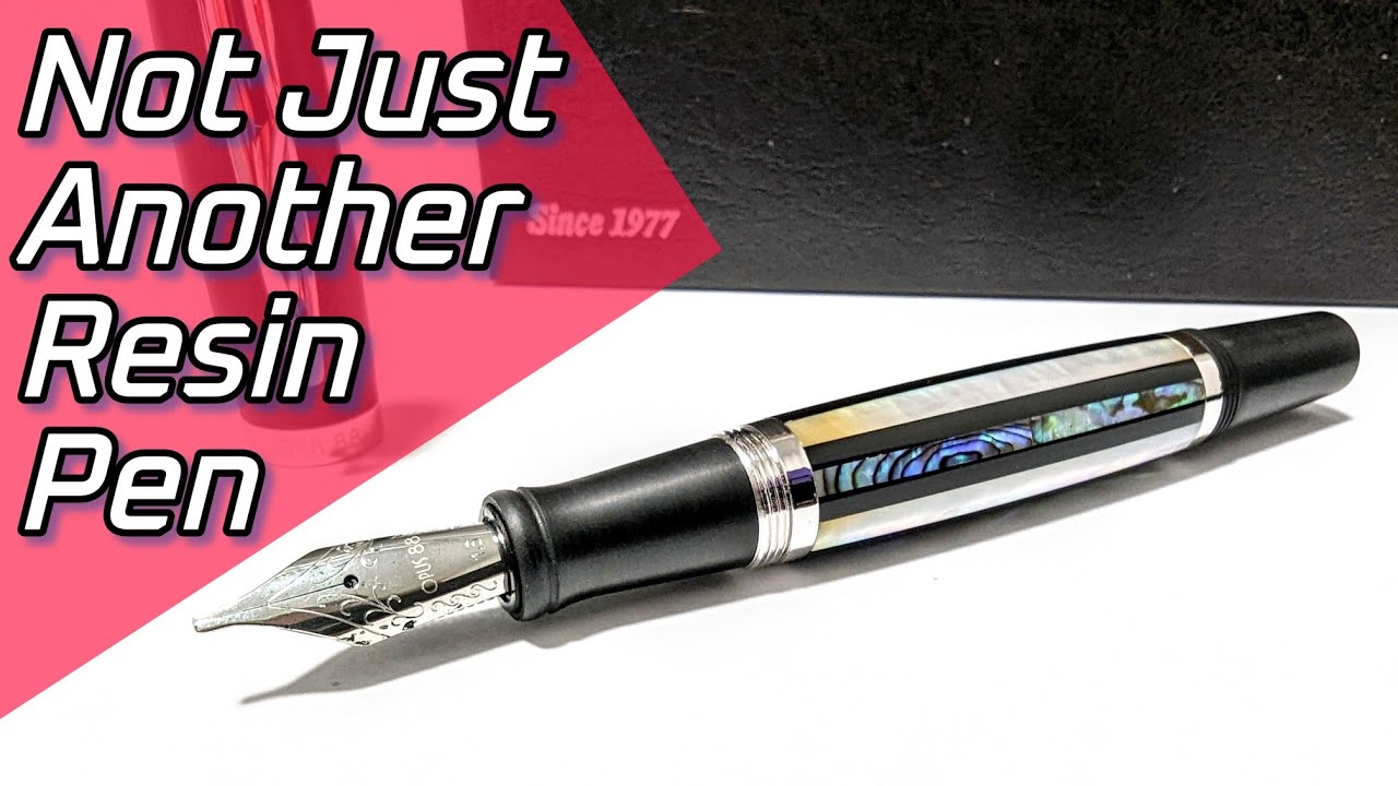 Made With Abalone & Mother Of Pearl - Opus 88 Premium Fountain Pen Review Stub Nib