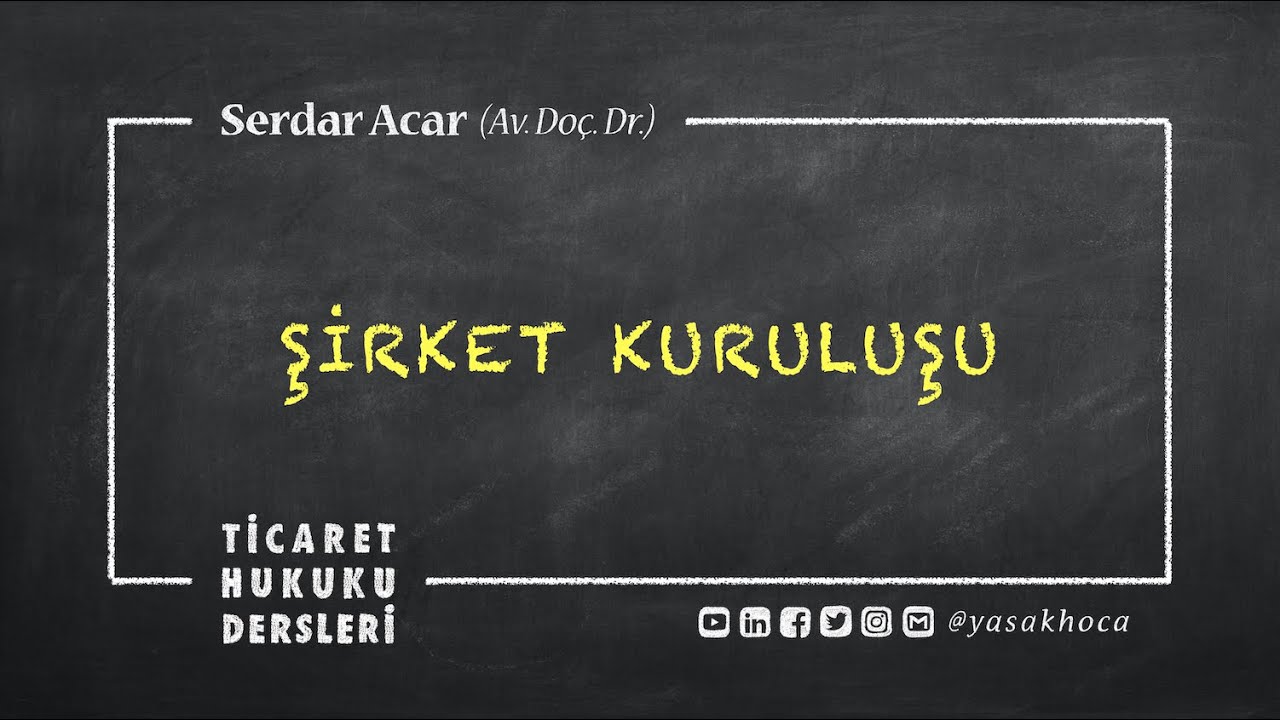 ŞİRKETLER (GENEL TEKRAR) ÖRNEK ANA SÖZLEŞME [Ticaret Hukuku Dersleri] [Uzaktan Öğretim - Korona]