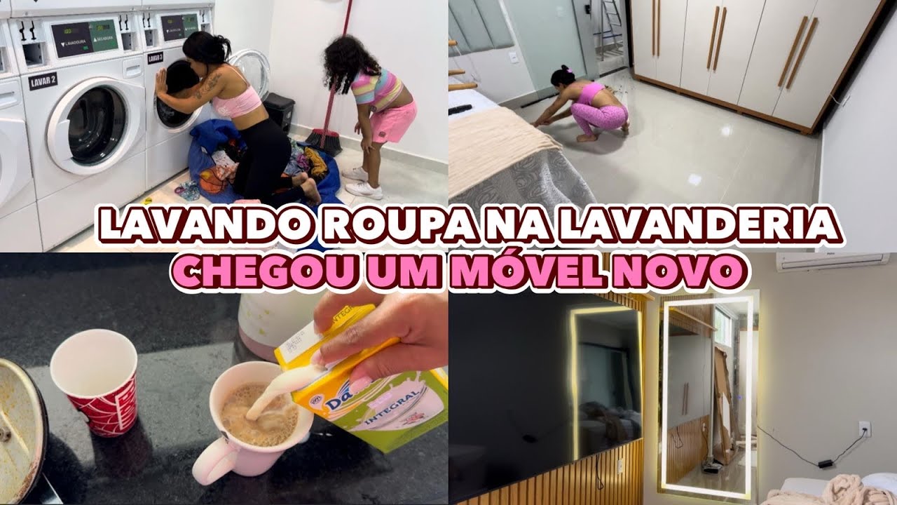 PRIMEIRA VEZ USANDO UMA LAVA E SECA // CHEGOU MAIS UMA NOVIDADE PARA O MEU QUARTO😍 VLOG COMPLETO!