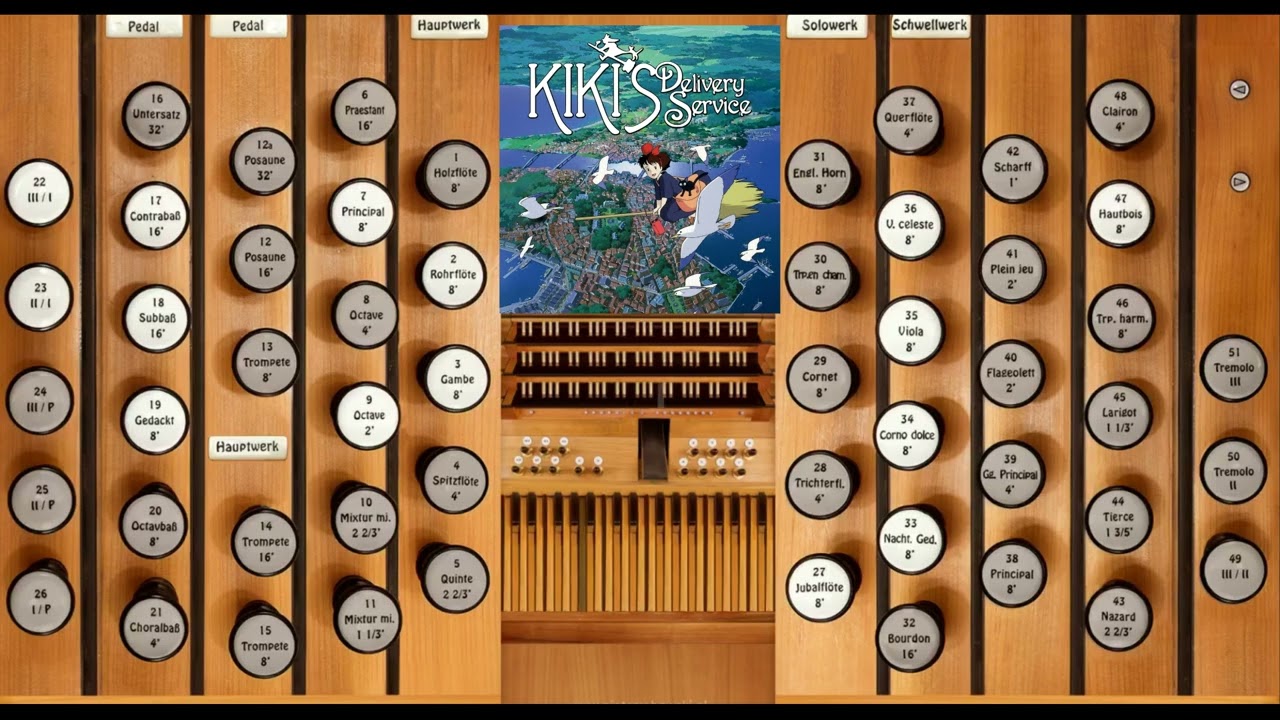 Umi no Mieru Machi (Kiki's Delivery Service)—Organ Cover [+Sheet Music]