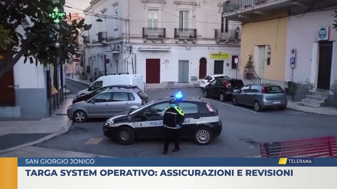 San giorgio jonico. Targa system operativo: assicurazioni e revisioni