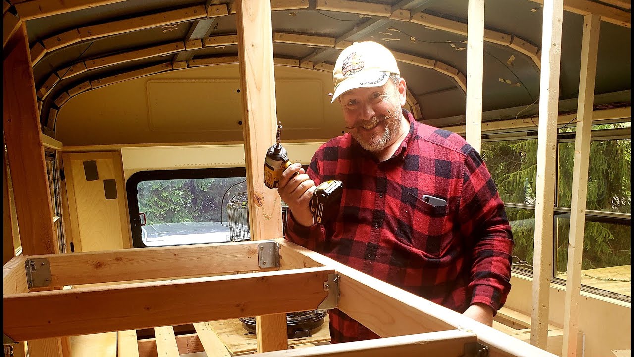 Harmony Express Skoolie (EP 16) - Skoolie Bunk Framing