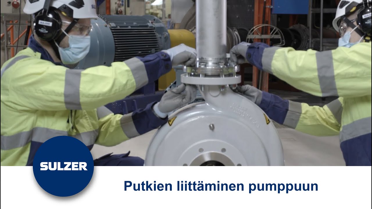 Putkien liittäminen pumppuun