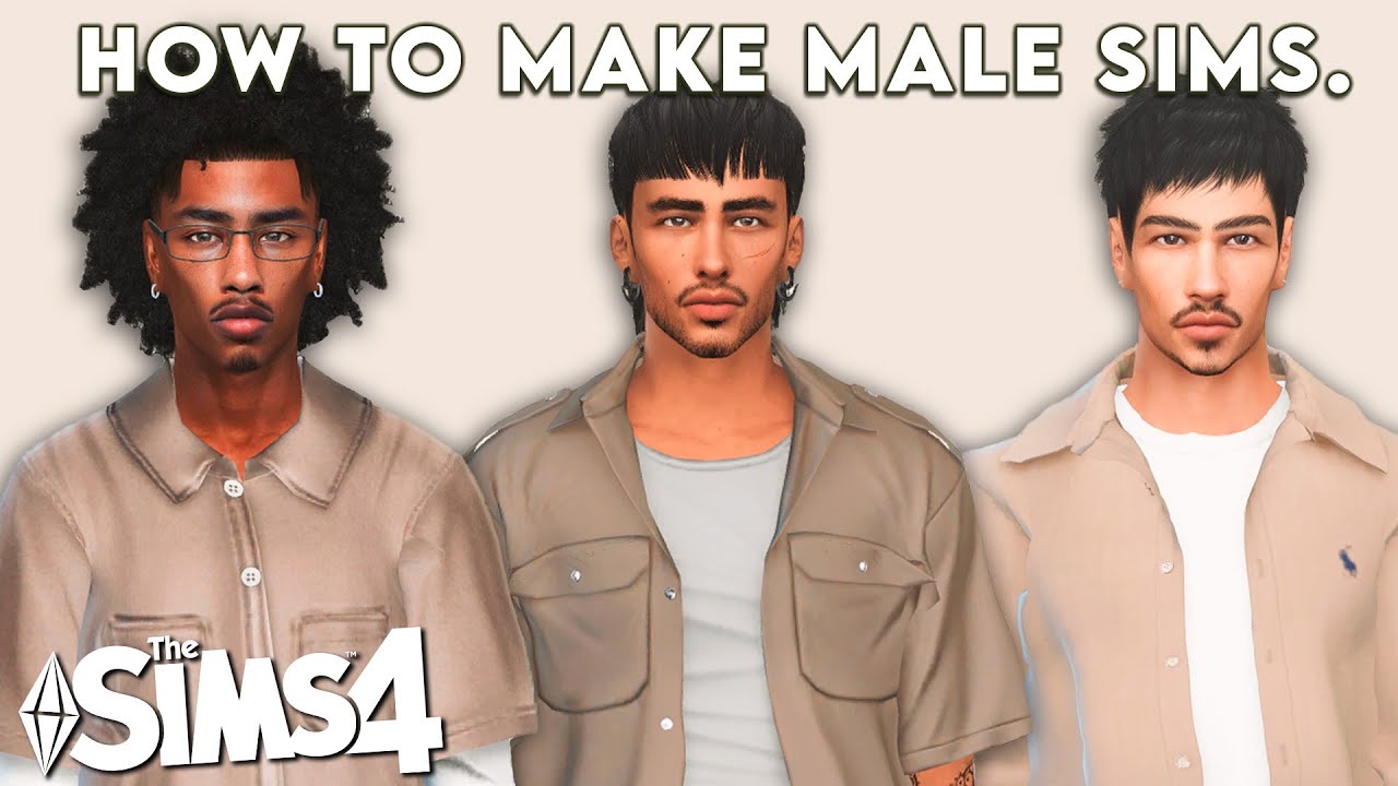 how i make male sims! (cc links + sim download)