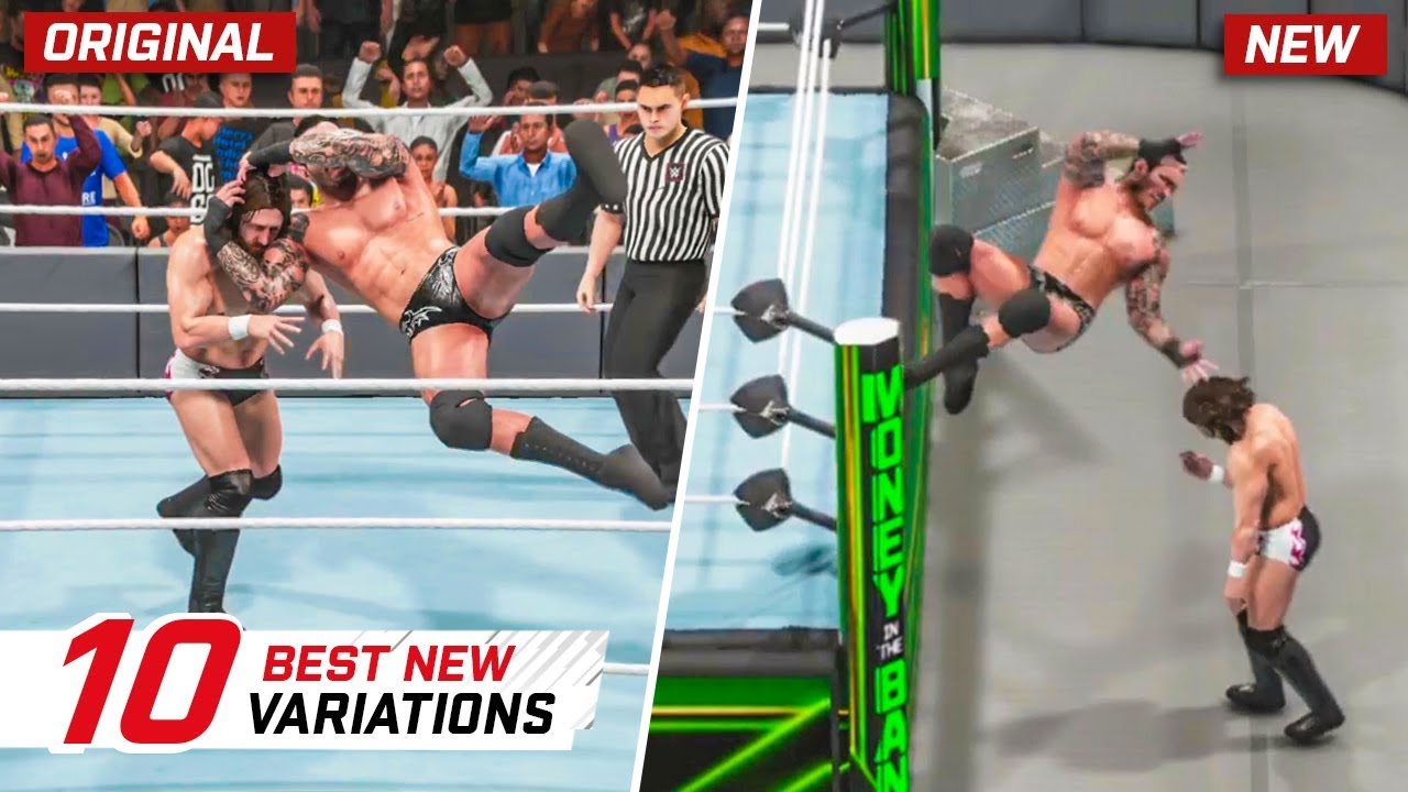 WWE 2K19 Top 10 New Moves Variations (Animations) #8