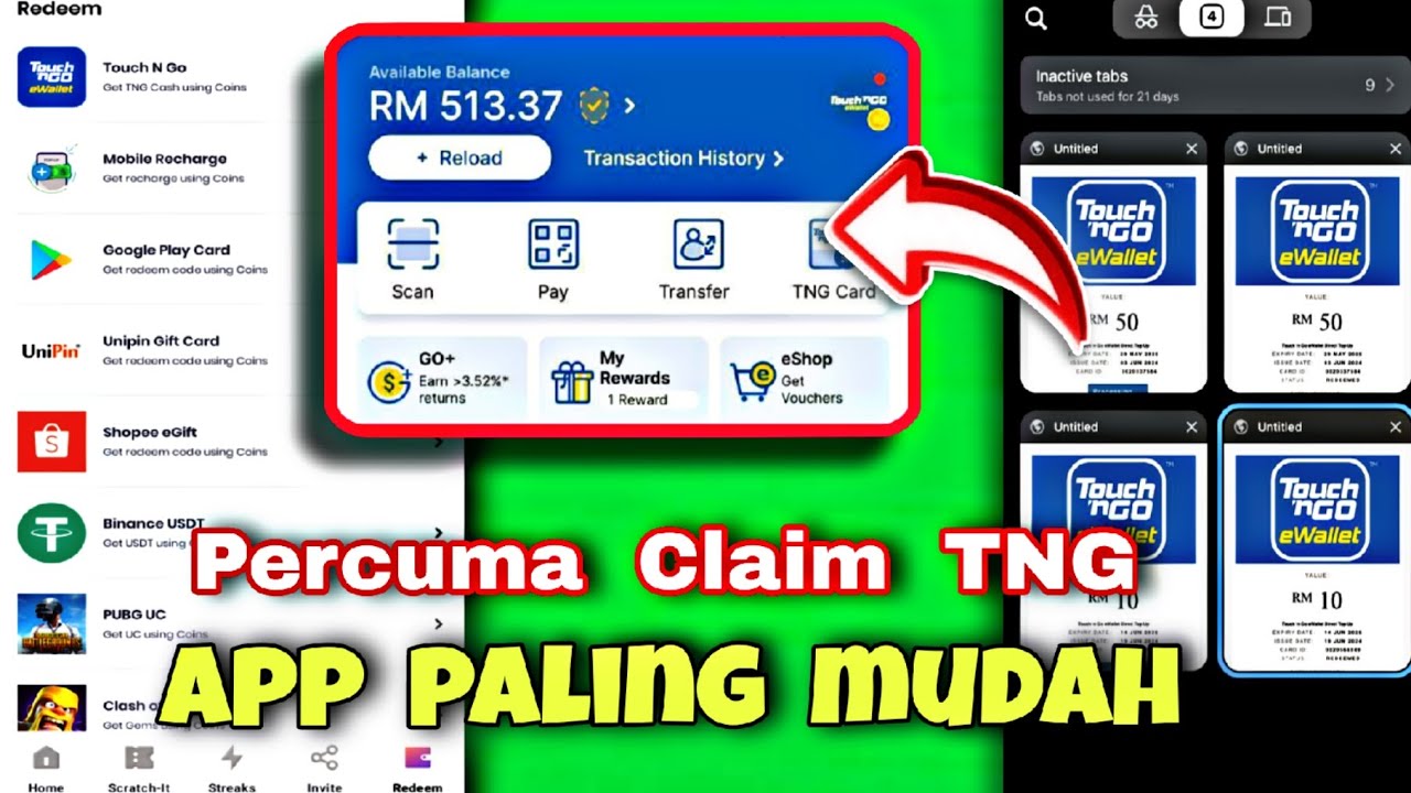 TAK PERLU INVITE !! Apps free duit tng ewallet RM500+ (2026)