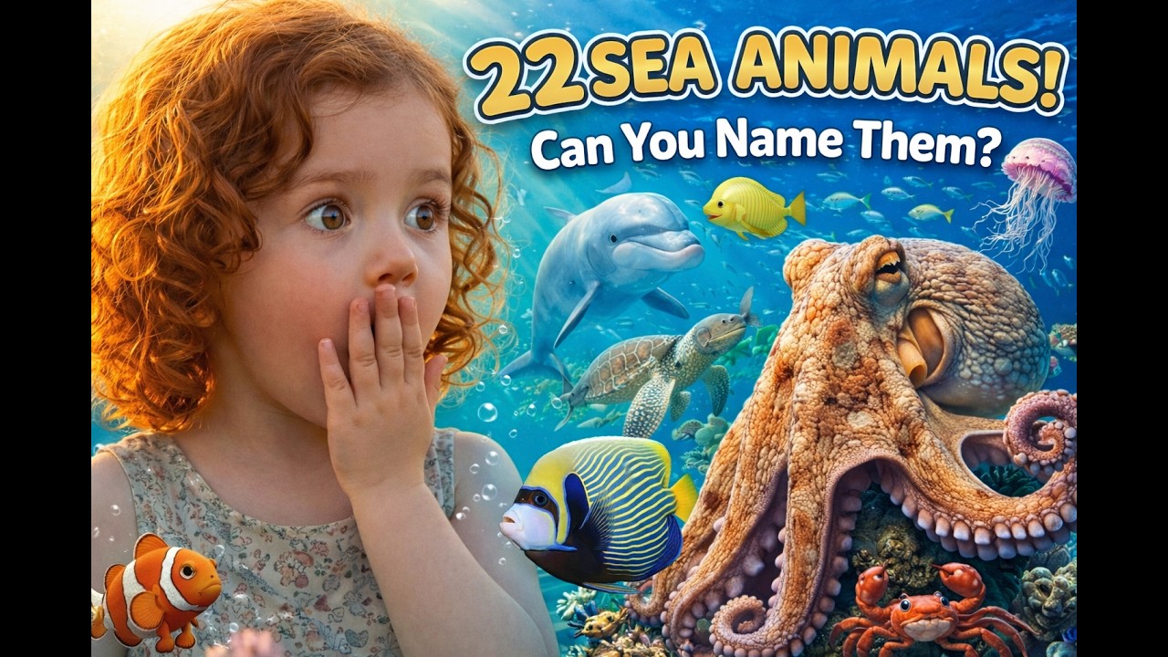 Learn 22 Sea Animals & Sounds in this fun ocean adventure for kids! 🌊🐙
