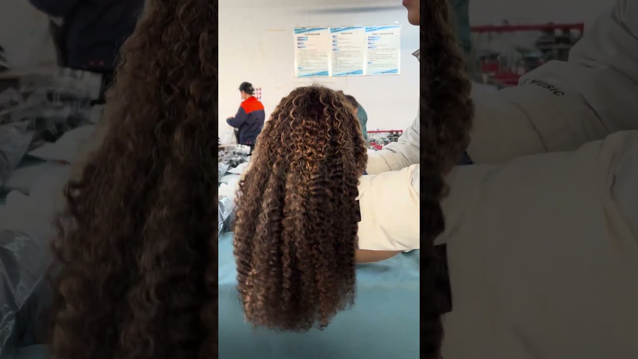 Foxen factory custom ombre color curly hair wigs  
