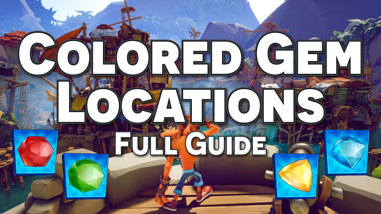 Crash Bandicoot 4 - Hidden Colored Gem Locations - Red, Green, Blue, and Yellow Gems (PS4)