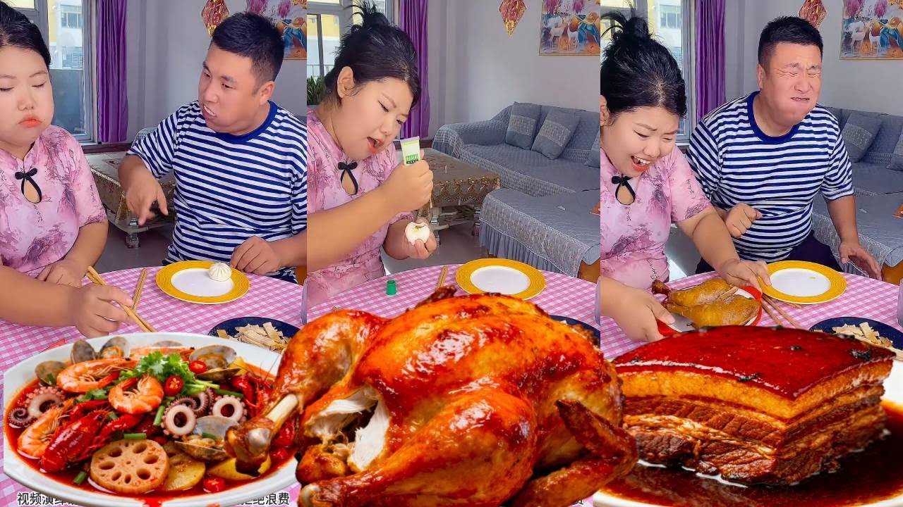 自私老公吃独食，我让他芥末包子慢慢吃，烤鸡再后面！#妈呀太香了 #夫妻日常 #爱生活爱美食