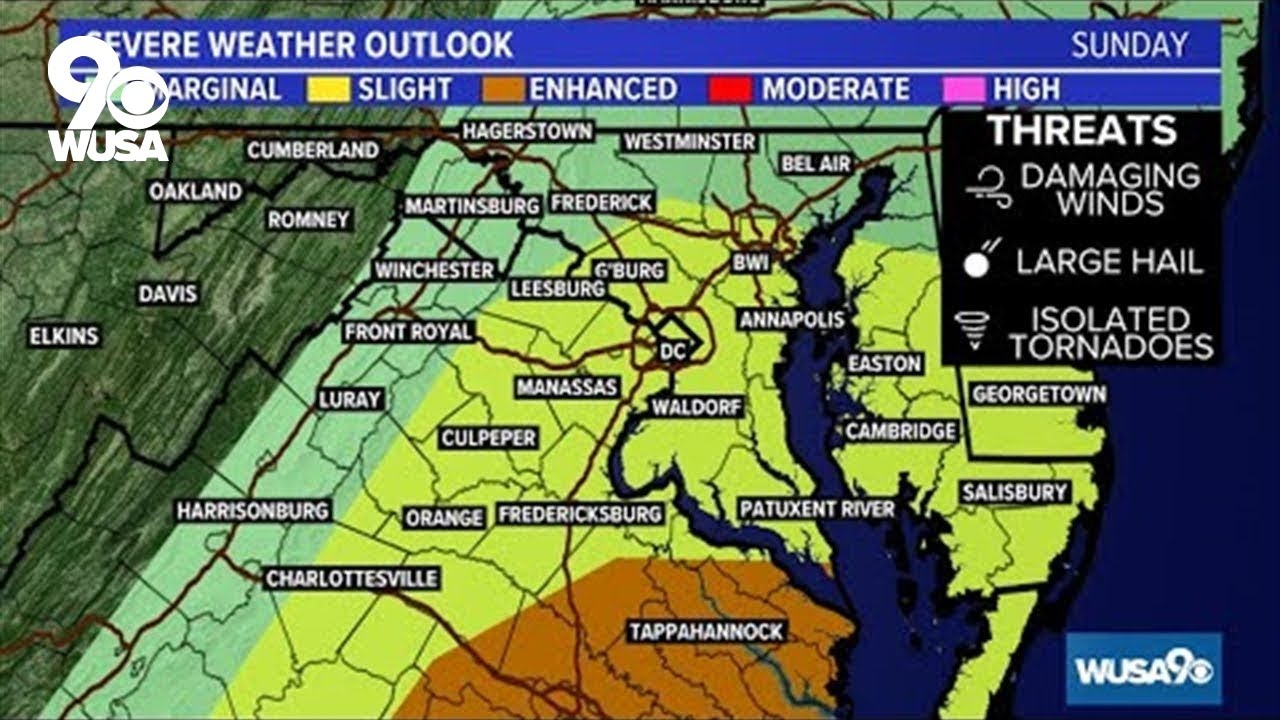 Severe weather: Thunderstorms, strong winds impacting DMV region