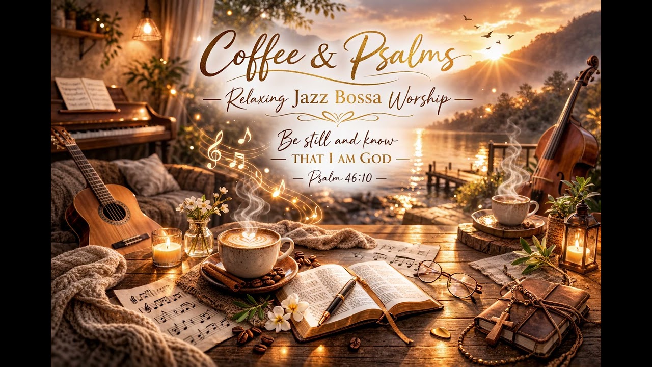 1 Hour Christian Worship Songs ☕ Relaxing Jazz Bossa Praise & Scripture-Inspired Music