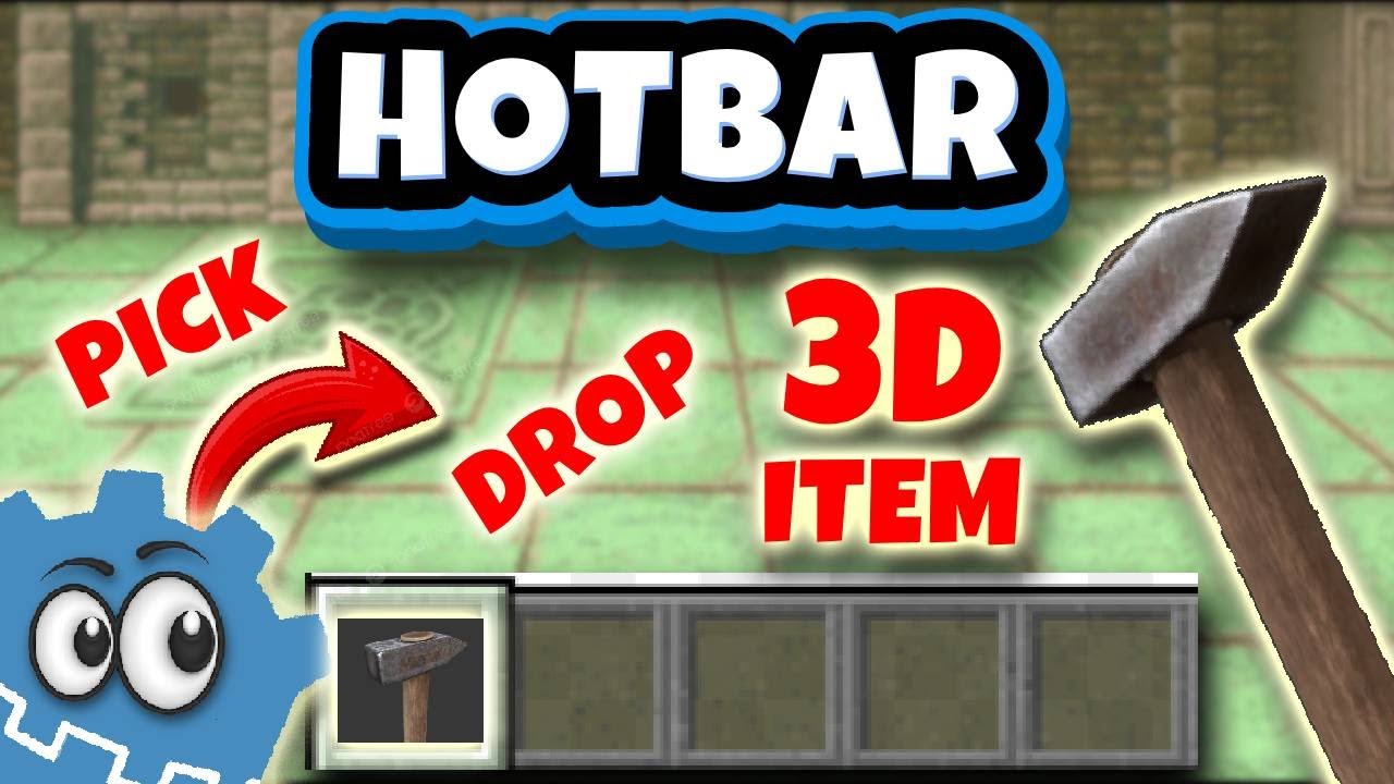 Item Pick & Drop - Hotbar System with Viewmodel | Godot 4