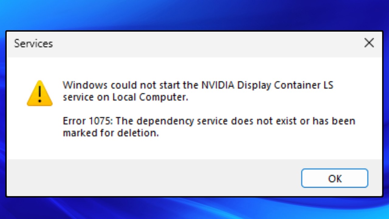 How To Fix The Dependency Service Does Not Exist or Has Been Marked for Deletion Error in Windows