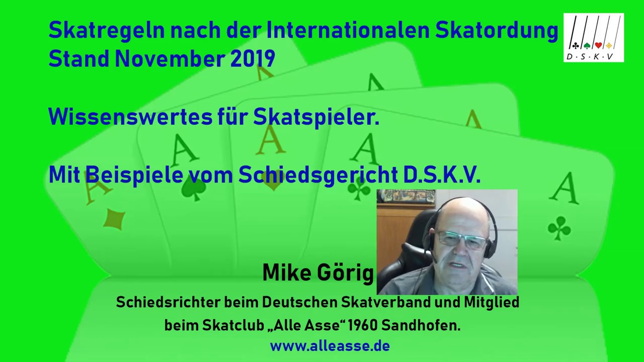 Skatregeln nach der internationalen Skatordnung