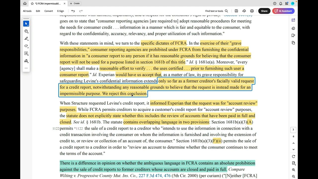 FCRA Case Decision:  Pulling credit reports by creditor after account paid and closed (11th Cir)