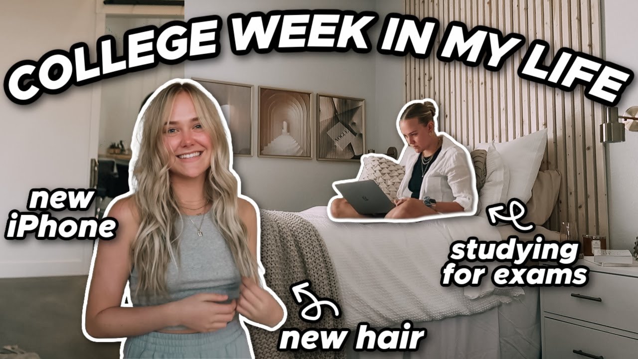 College Week In My Life | Studying for Exams, Getting My Hair Done, Buying the NEW iPhone 13, + more