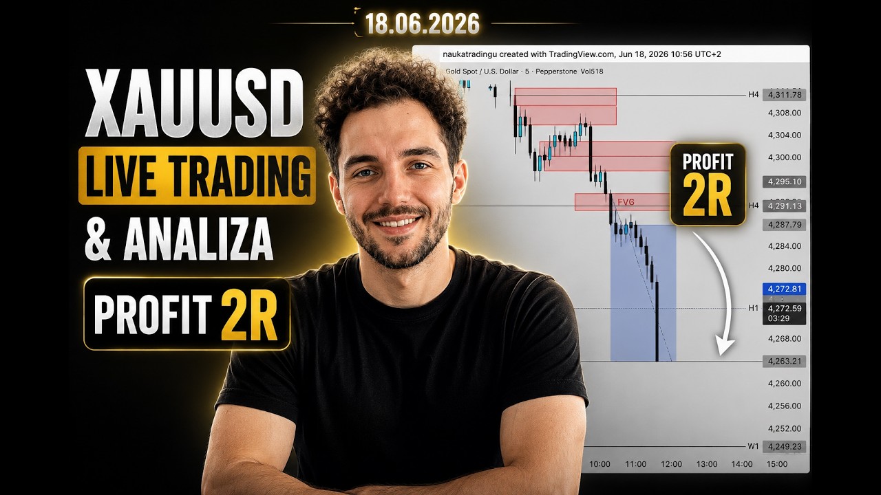 LIVE TRADING XAUUSD 18.06.2026 | ANALIZA, EDUKACJA, STRATEGIA, PSYCHOLOGIA