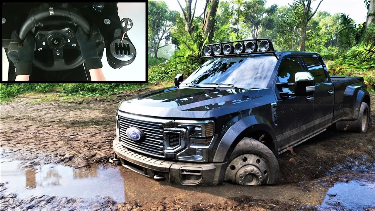 Ford F-450 Super Duty | Realistic Off-roading - Forza Horizon 5 | Steering Wheel + Shifter Gameplay