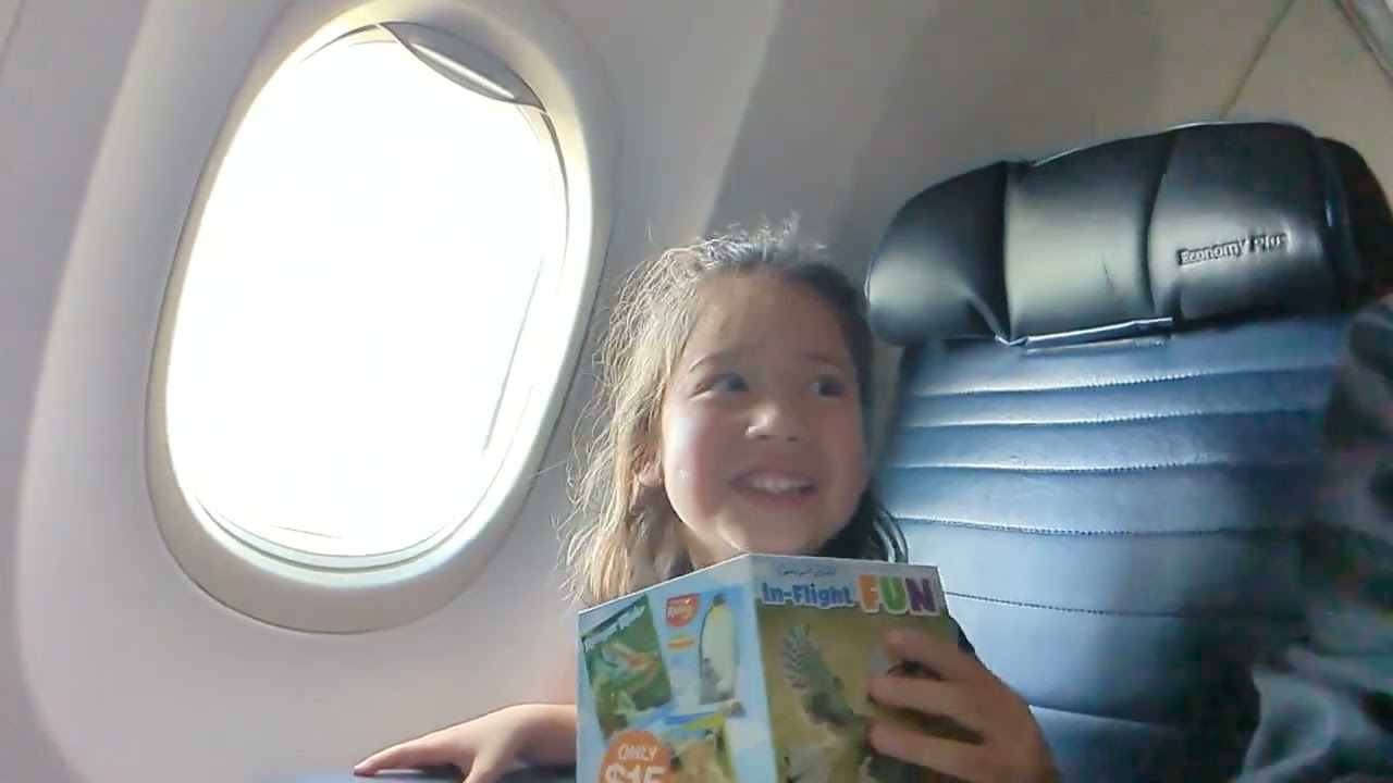 Sam on the airplane ✈️.