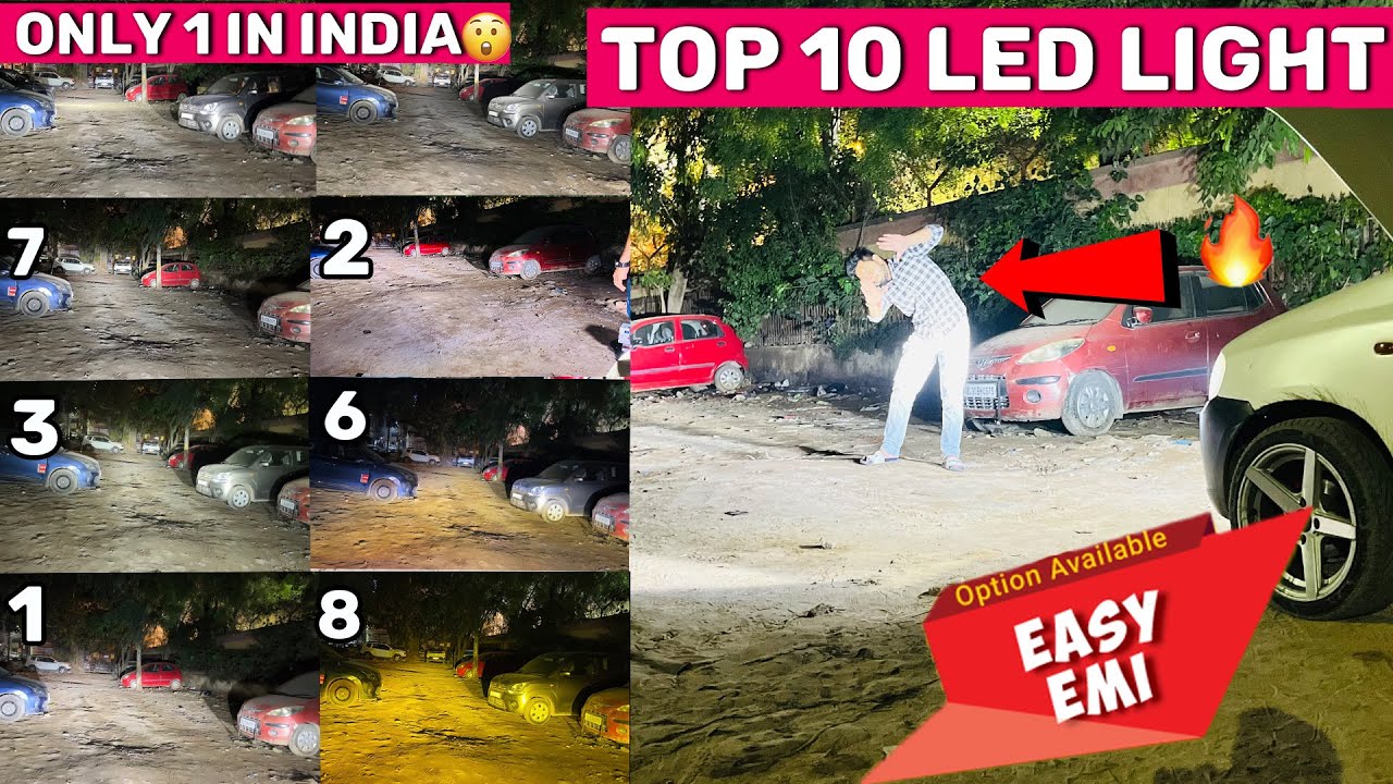 😱🔥Top 10 Led For Cars INDIA में पहेली बार 220 Watt की Led Light POWERFUL LED's 😱 Car led EMI
