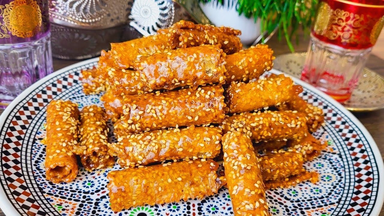 Einfaches Rezept für marokkanisches Honig Sesam Gebäck, Ramadan Rezepte