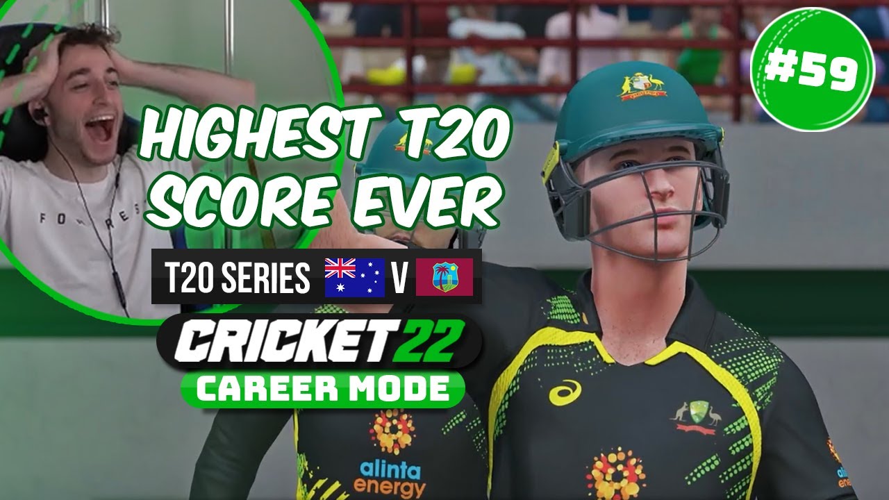 САМЫЙ ВЫСОКИЙ РЕЗУЛЬТАТ T20 &mdash; РЕЖИМ КАРЬЕРЫ CRICKET 22 #59